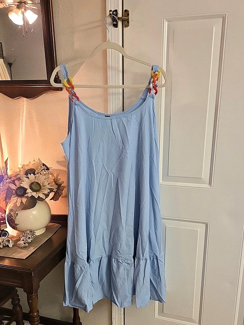 SHEIN Curve Blue Sun Dress Size 2XL Like New